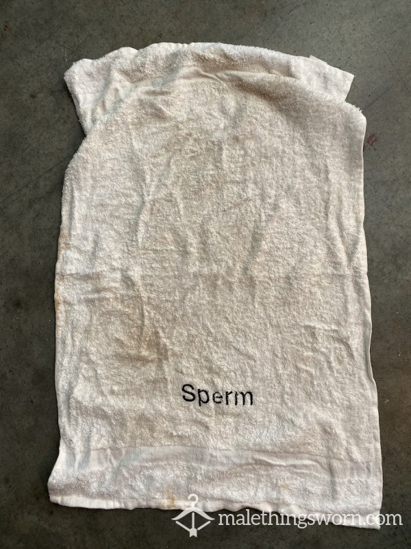 1 Month Unwashed Damp 'SPERM" Gym Towel Soaked In Sweat + More