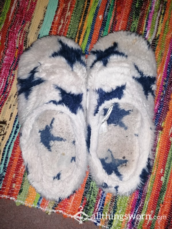 1 Year Old Slippers, Really Well Worn & Fruity!