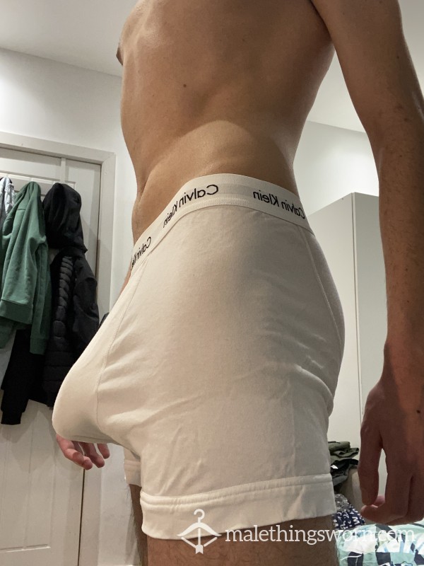1+ Year Worn And Dirty By A 24yo Italian Stud White Calvin Boxer (open To Request)
