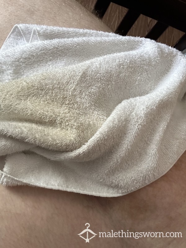 $7-White Very Used Cum Towel