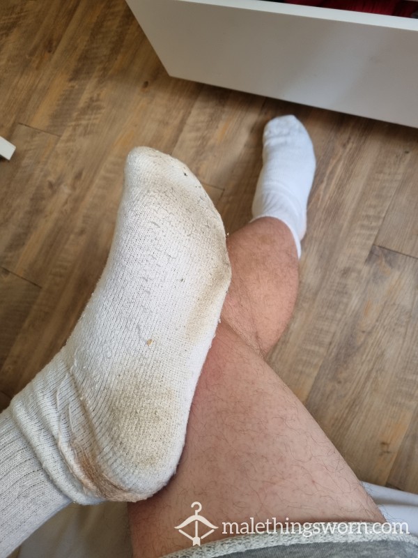 48 Hour Worn White Socks