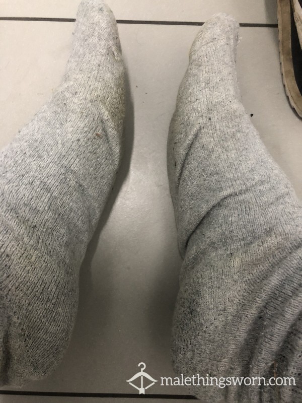 2 Day Worn Grey Sports Socks