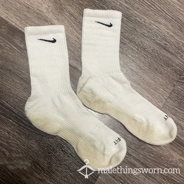 2 Day Worn Nike Socks White Dirty