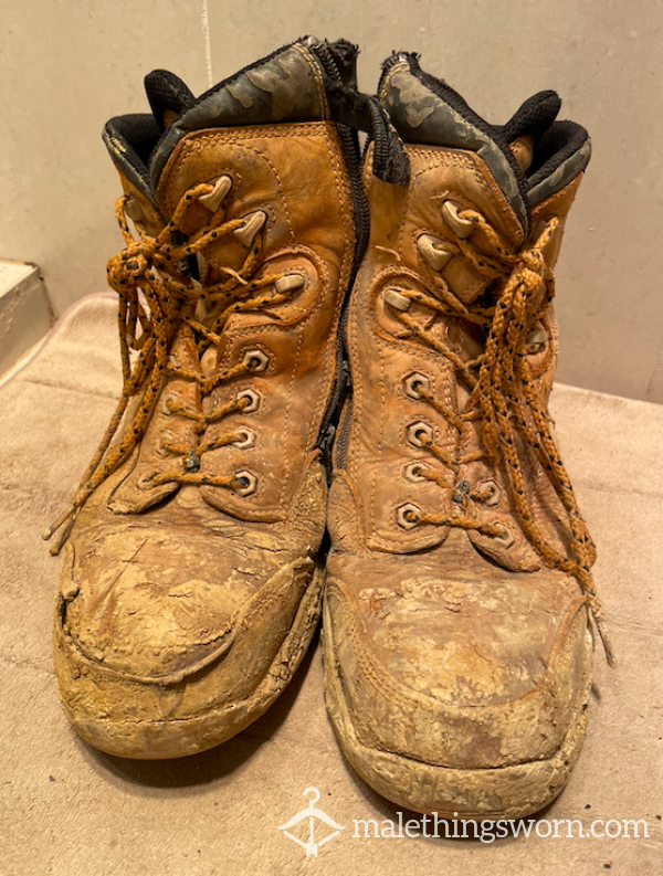 3 Year Old Work Boots Very Worn In