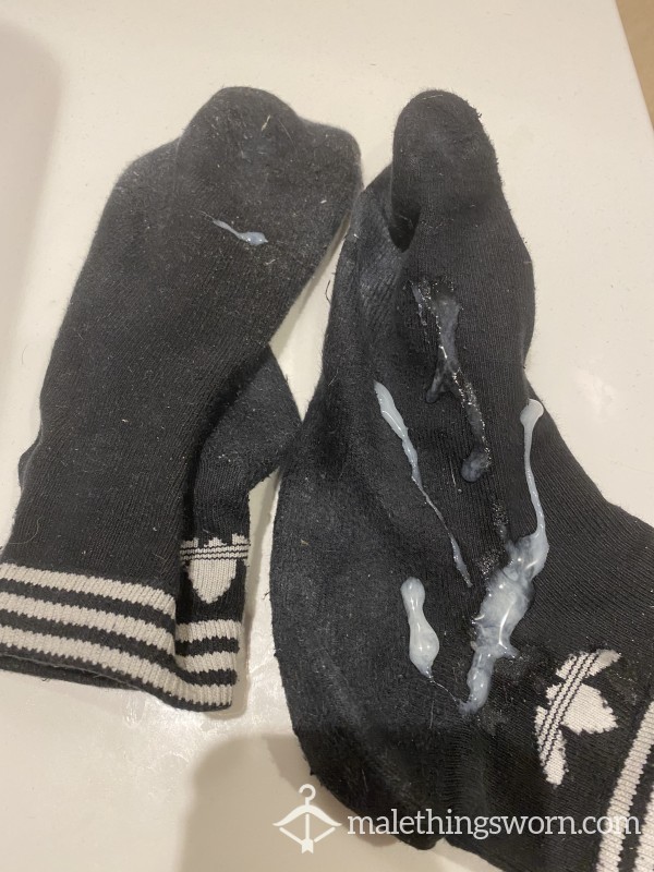 2day Work Black Adidas Socks With Added Cum Load