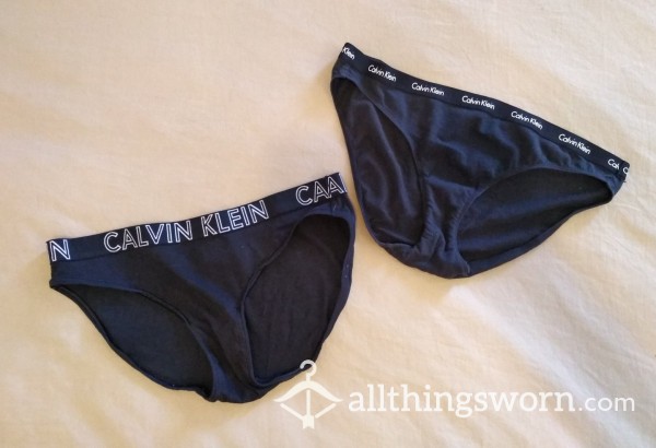 2x Calvin Klein Black Panty