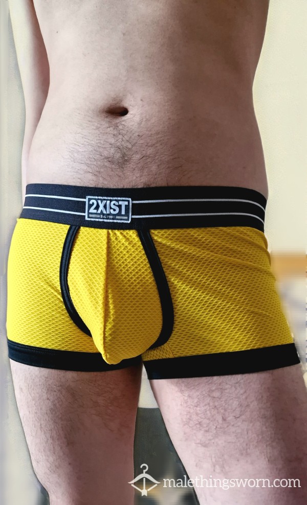 🟠 Mesh Style Yellow Boxers - 2(X)ist - L