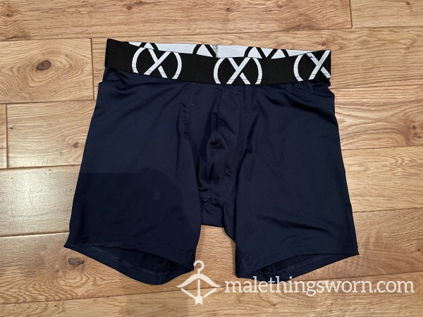 2(X)ist Sport Silky Microfibre Navy Blue Boxer Shorts (S)- Ready To Be Customised For You