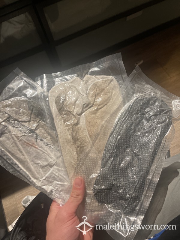 3 - AIR SEALED MUSTY SMELLY SOCKS (PACKAGE DEAL) photo