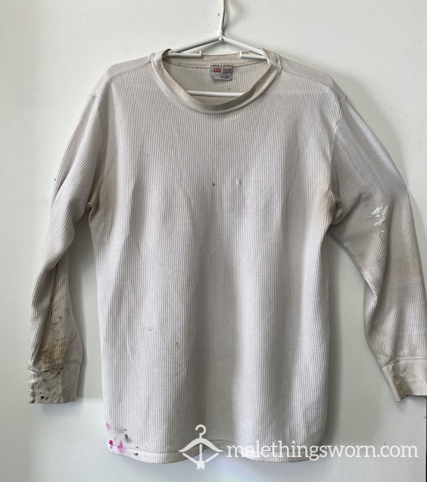 3 Month Worn Filthy Pit Stink Thermal Long Sleeve Shirt