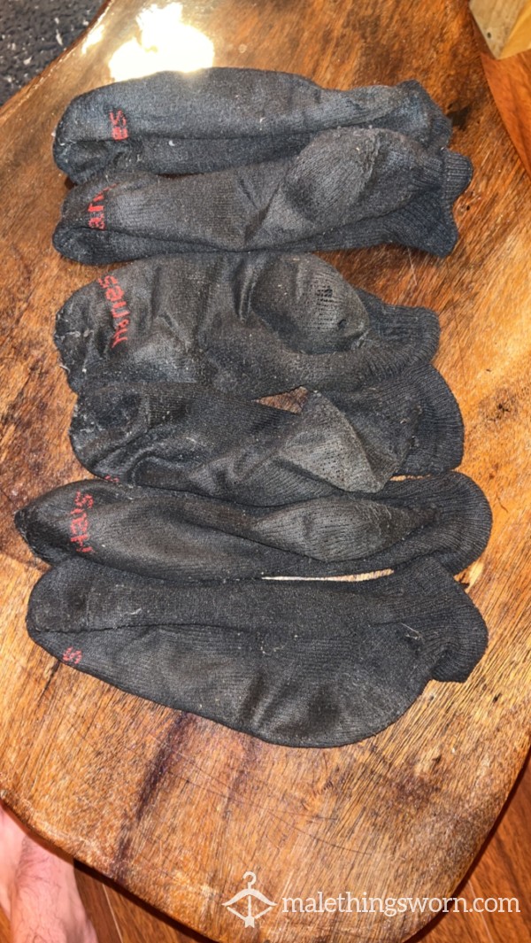 4 Day Worn Men’s Black Socks - Super Rank - Worn In Work Boots