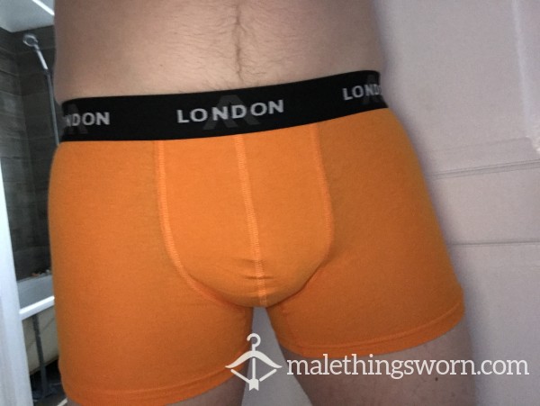 5 Day London Orange Boxer Wear
