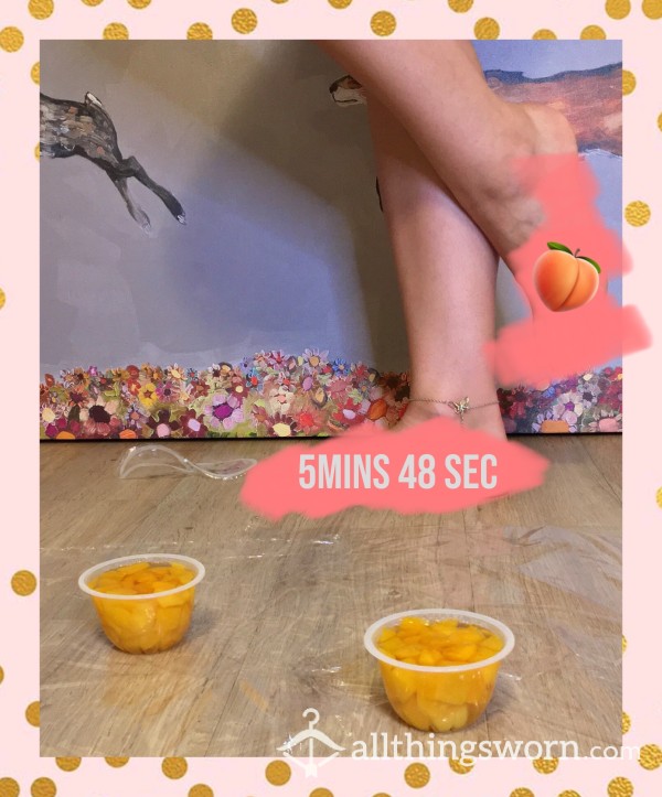 5+mins Diced Peach Squishing