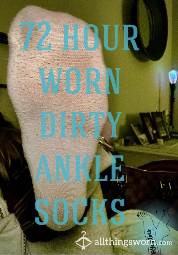 72 Hour Wear Dirty White Ankle Socks🧦