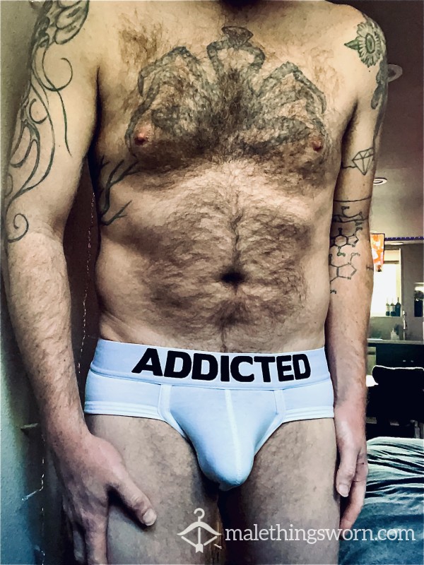 ADDICTED White Briefs - As Used As You Want