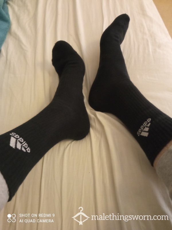 Adidas Black Socks 1 Week Worn