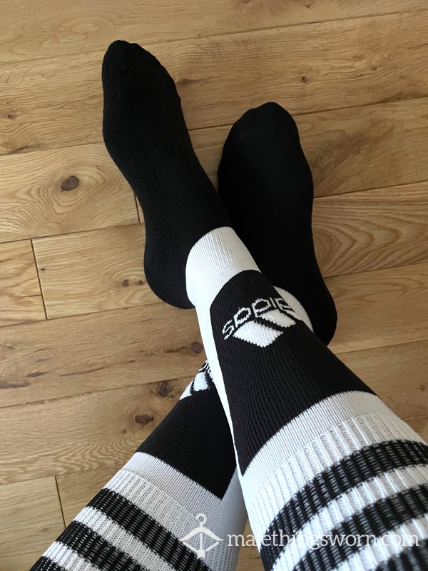 Adidas Black & White Weightlifting Long Sports Socks - Ready To Be Customised For You!