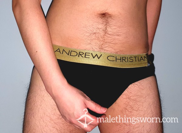 Loose And Roomy Black Briefs - Andrew Christian - M