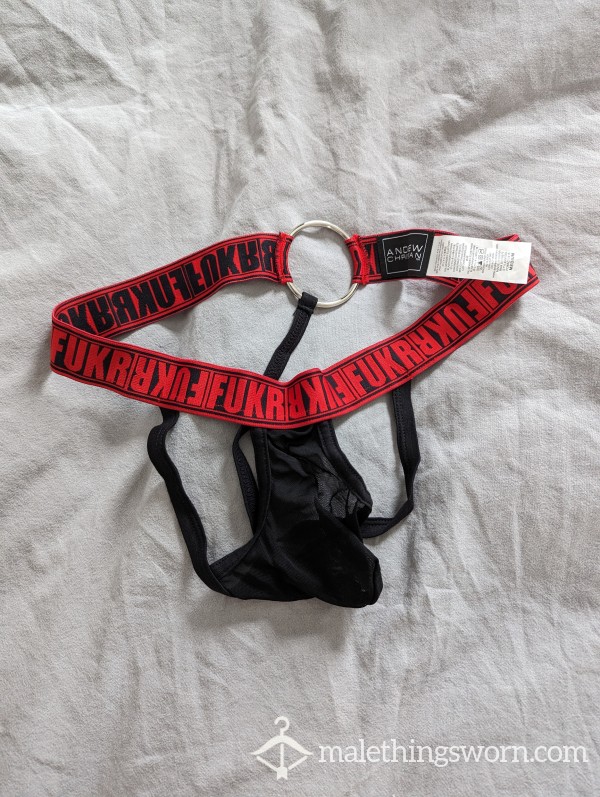 Andrew Christian FUKR Thong With O Ring - Size Medium