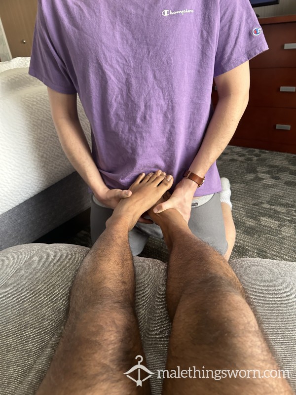 Arab Indian Bro Foot Worship Sessions. Mixed Dom Gets His Feet Worshipped By Different Fags