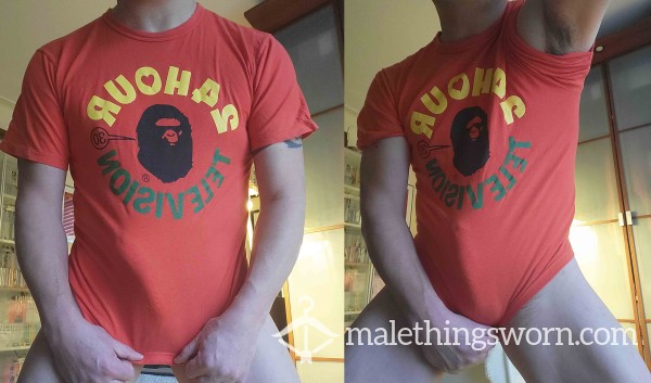 【SOLD】BAPE "Bathing Ape" Well-Worn Red T-Shirt