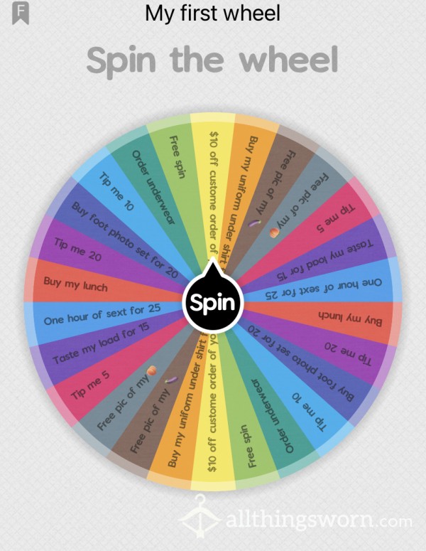 Be The First To Spin My Wheel