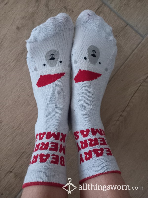 Beary Merry Xmas Socks