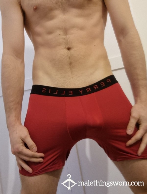 Beautiful Red Perry Ellis Boxers Underwear HOT