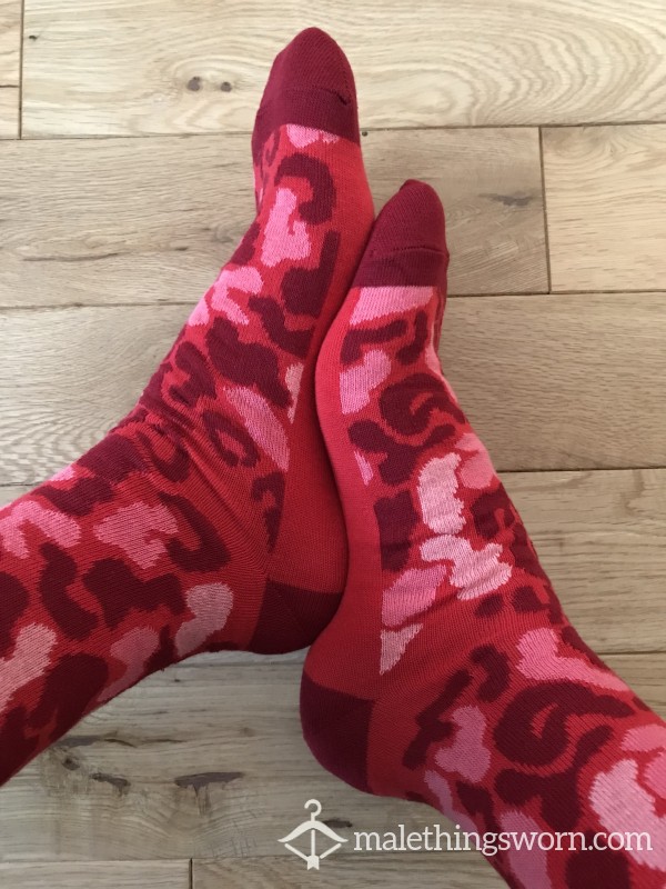 Bench Funky Red Camouflage Dress Socks - Ready To Be Customised For You