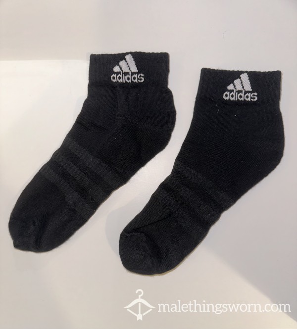 Black Adidas Ankle Socks (5 DAYS WORN + CUM)