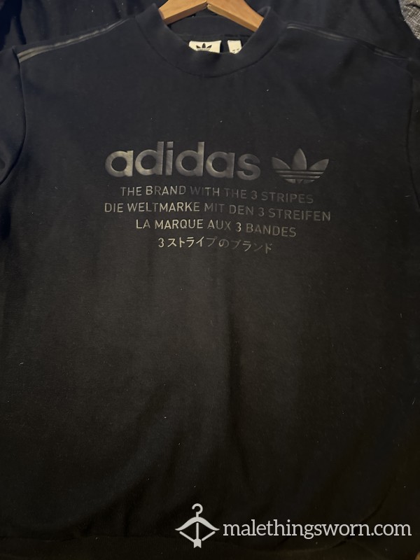 Black Adidas Jumper/Sweatshirt - Size M