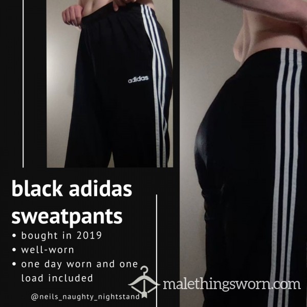 black adidas sweatpants photo
