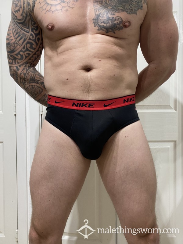 Black And Red Nike Briefs Fresh Off My Sexy Alpha Body 😉