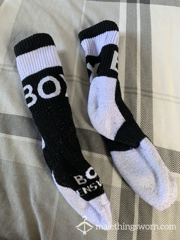 Black And White Box Sports Socks