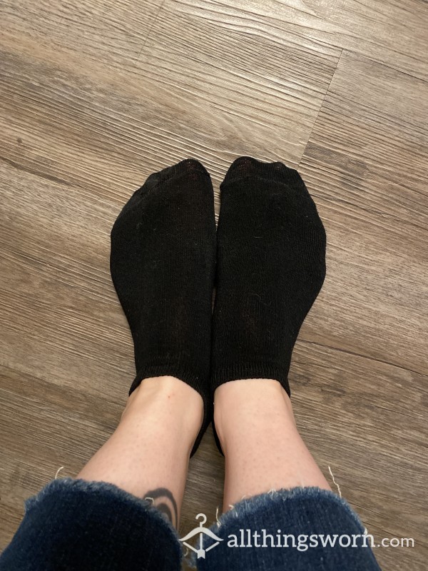 Black Ankle Work Socks Size 9
