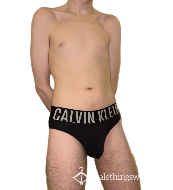 Black Calvin Klein Intense Briefs (5 DAYS WORN + CUM)