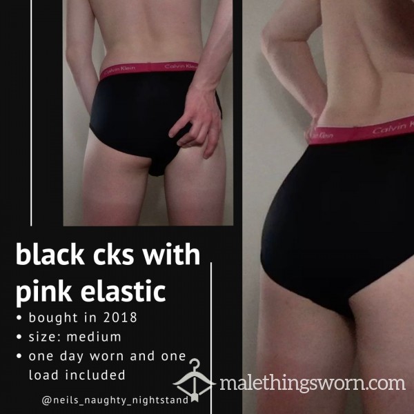 Black Calvin Klein With Pink Elastic