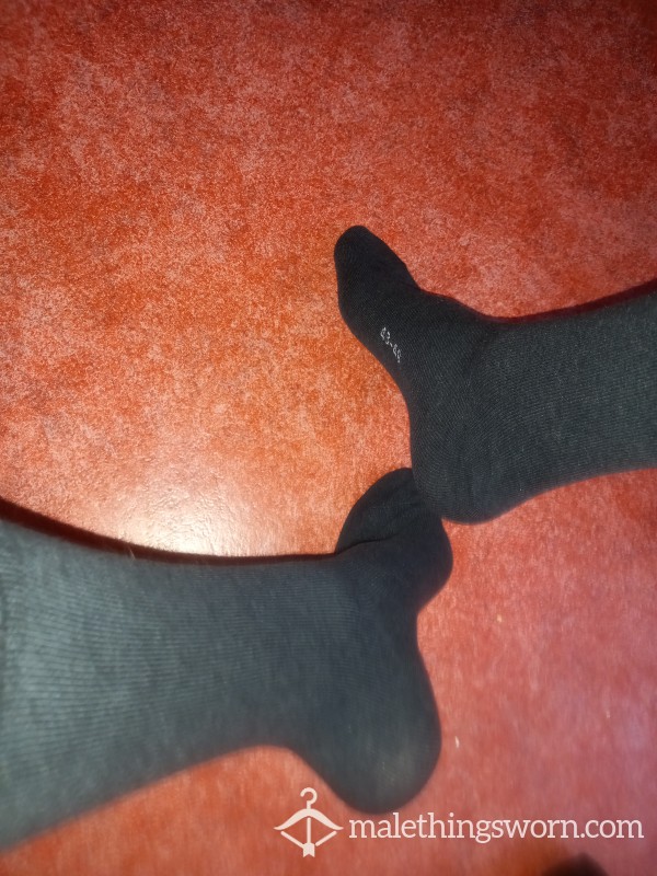 Black Casual Socks, Customizable! 🙊🙈