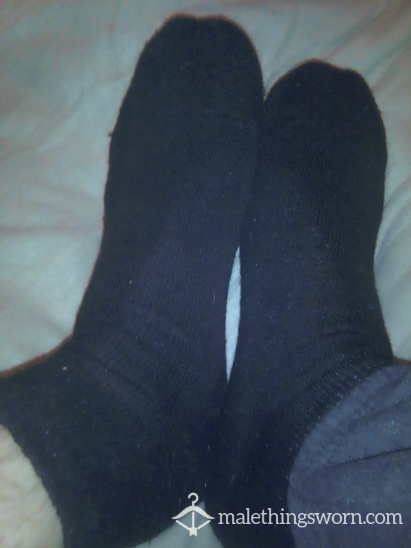 Black Crew Cut Socks