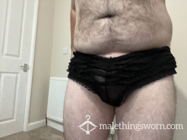 Black Frilly Boxers