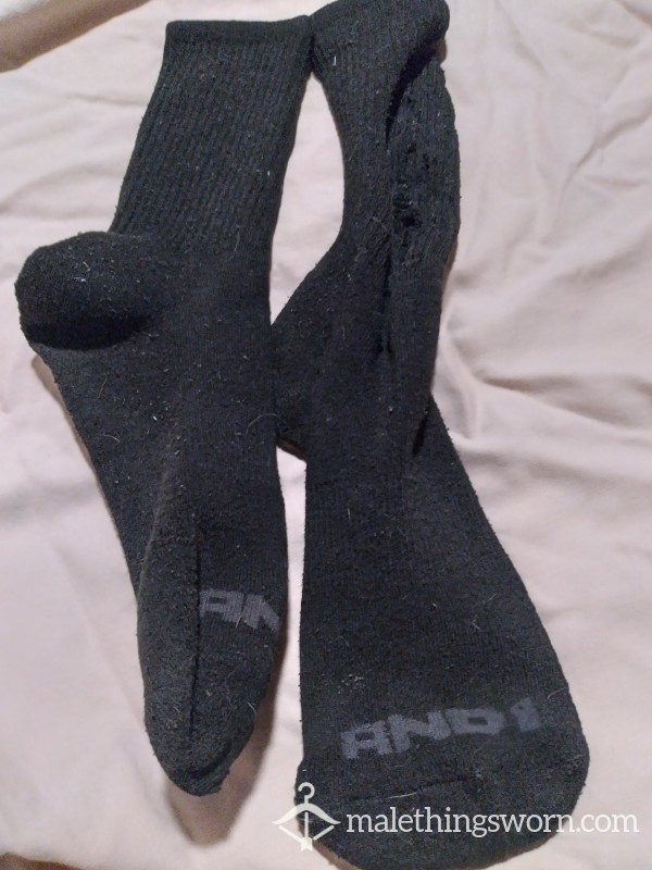 Black Holey Long Socks