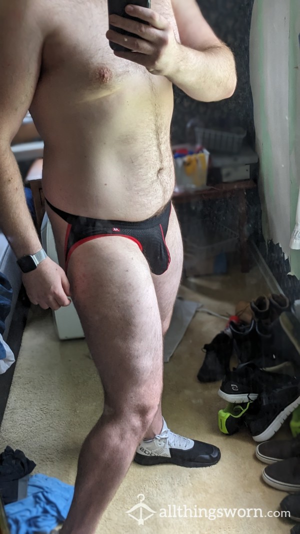 XXL Black Jock With Red Trim! Will Work Out In! Open To Customizations! Ask About BOGO Sales And Visit My MTW Page 😘