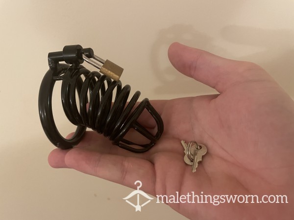 Black Metal Chastity Cage