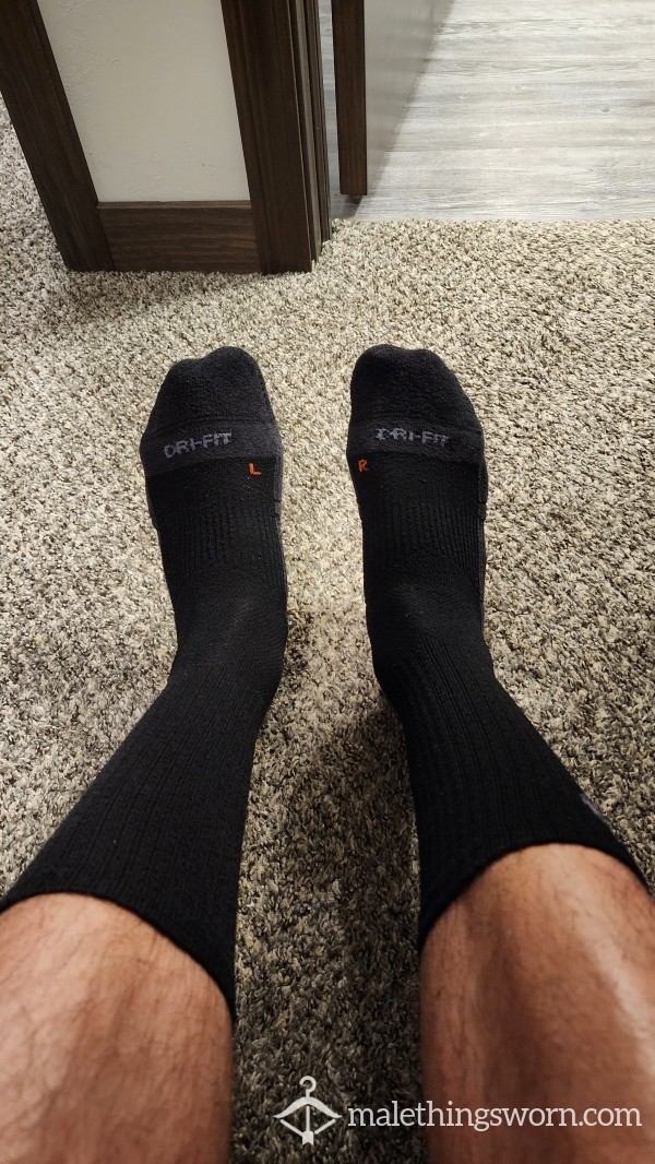 Black Nike Mid-calf Socks