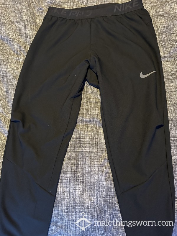 Black Nike Pro Dri-Fit Track Pants - Size M
