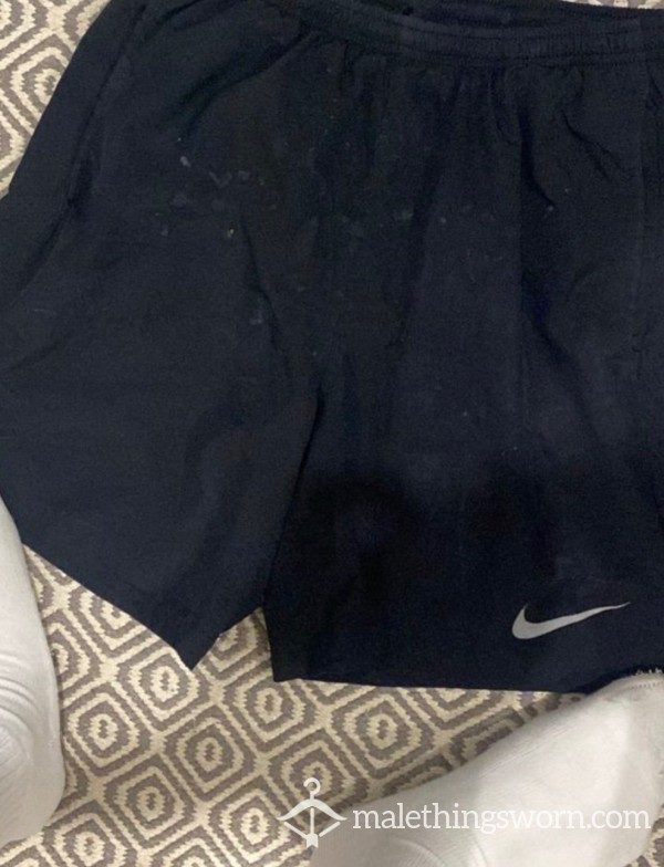 Black Nike Shorts With Cum