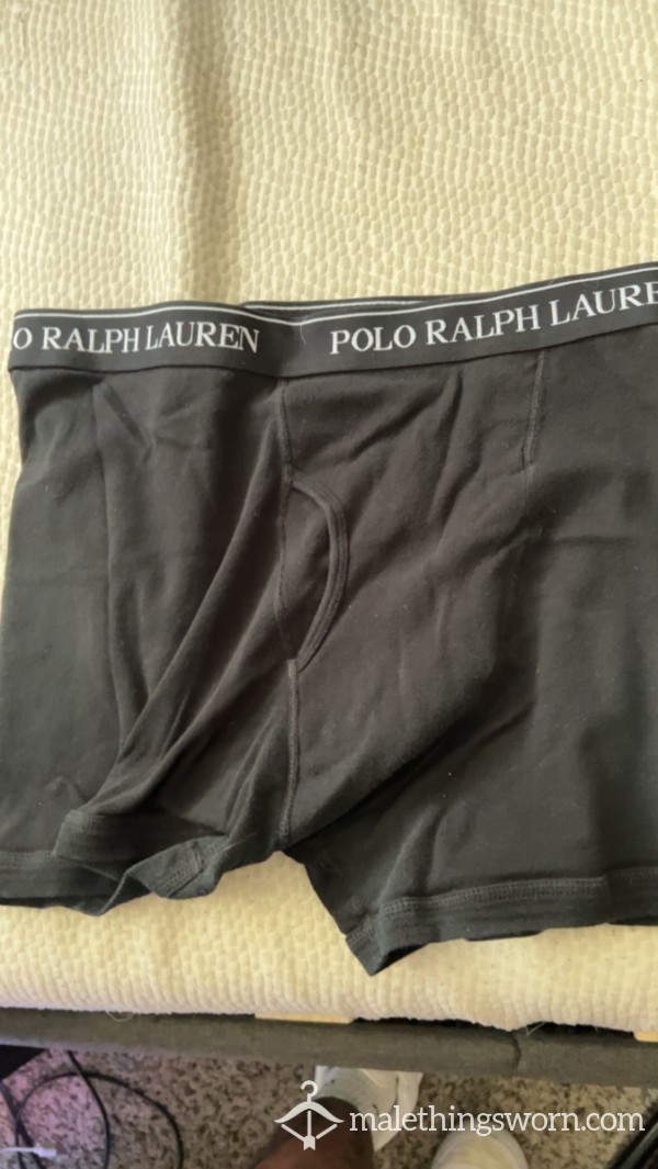 Black Ralph Lauren Briefs, Very Worn And Sweaty From The Gym, Great Musk.