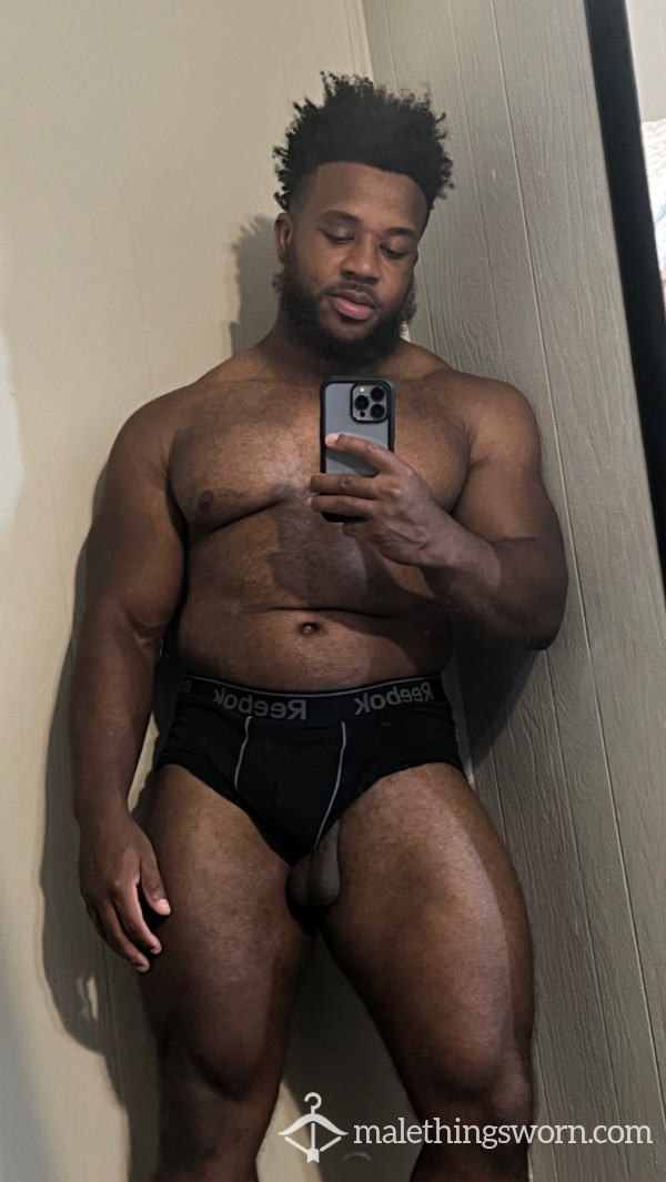 Black Reebok Briefs. Sweated In Intensely And Ripe From Hard Long Workouts.