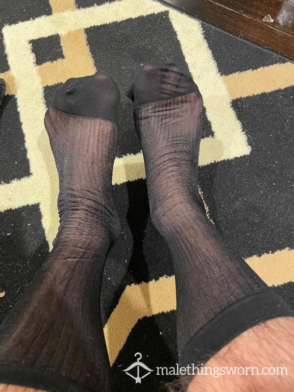 Black Sheer Dress Socks