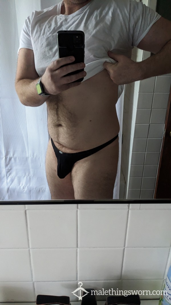 Black Thong! XXL But Really Fits All 😈! Comes With 2 Free Workouts Ask About Other Customizations!